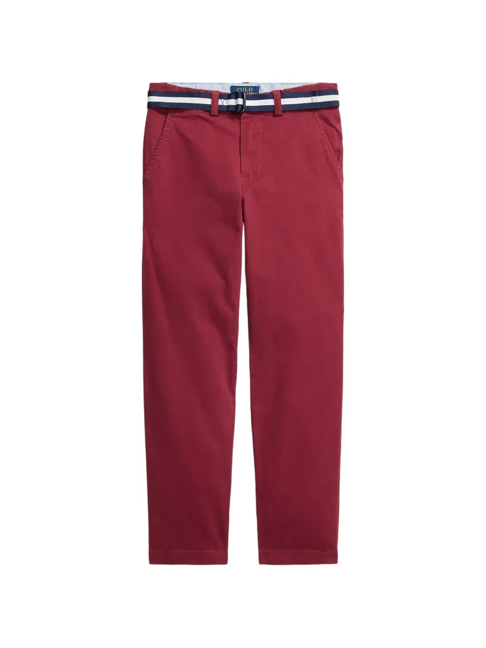 Брюки с поясом и вышитым логотипом Polo Ralph Lauren Kids, красный