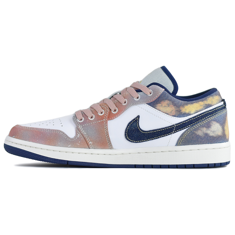 

Jordan Баскетбольные кроссовки Air 1 Vintage, низкие, мужские, синие/розовые