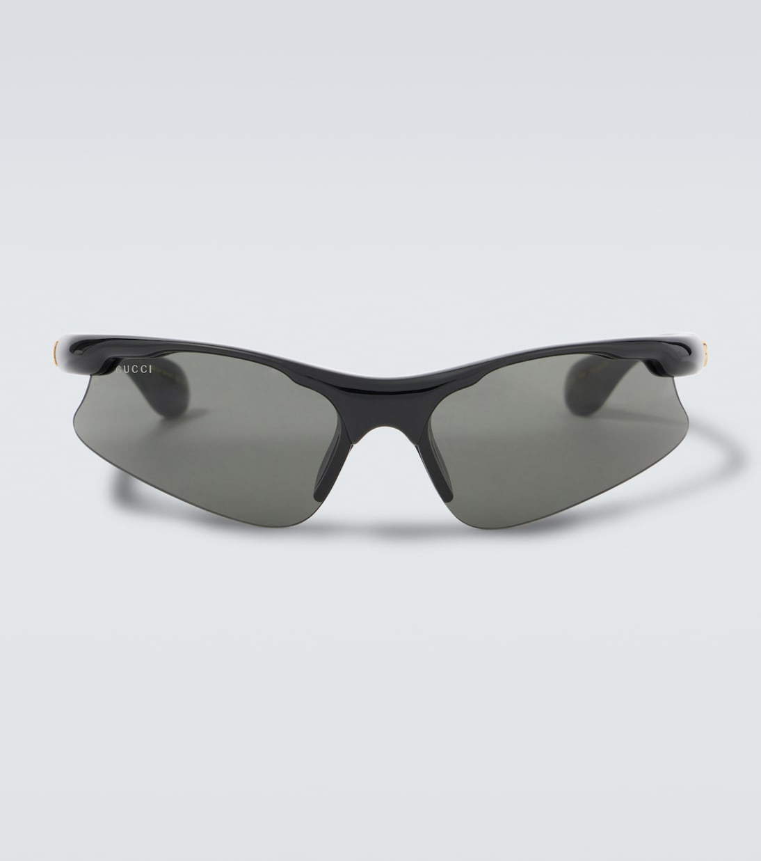 

Прямоугольные солнцезащитные очки Gucci, Black-Black-Grey