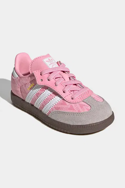 Кроссовки детские SAMBA OG Adidas Originals, розовый — фото 2
