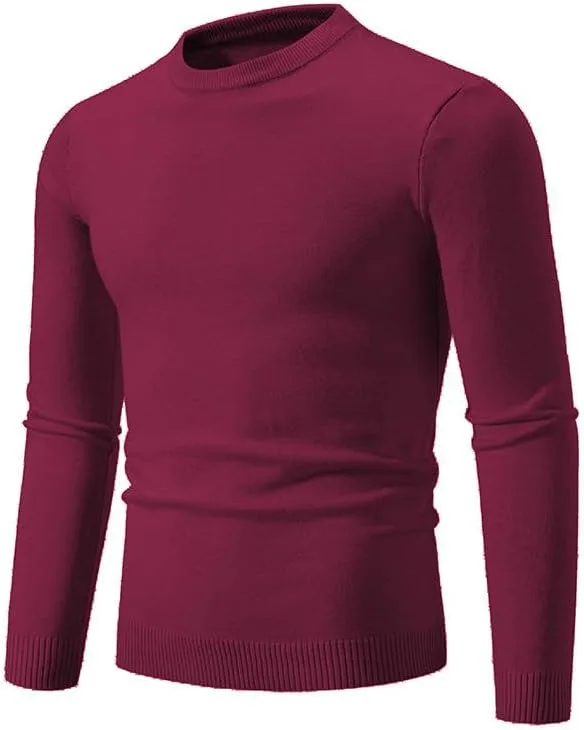 

Мужской свитер Dgoopd с круглым вырезом, вязаный, длинный рукав, эластичный