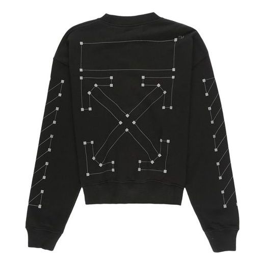 

Толстовка men's cotton round neck pullover black Off-White, черный