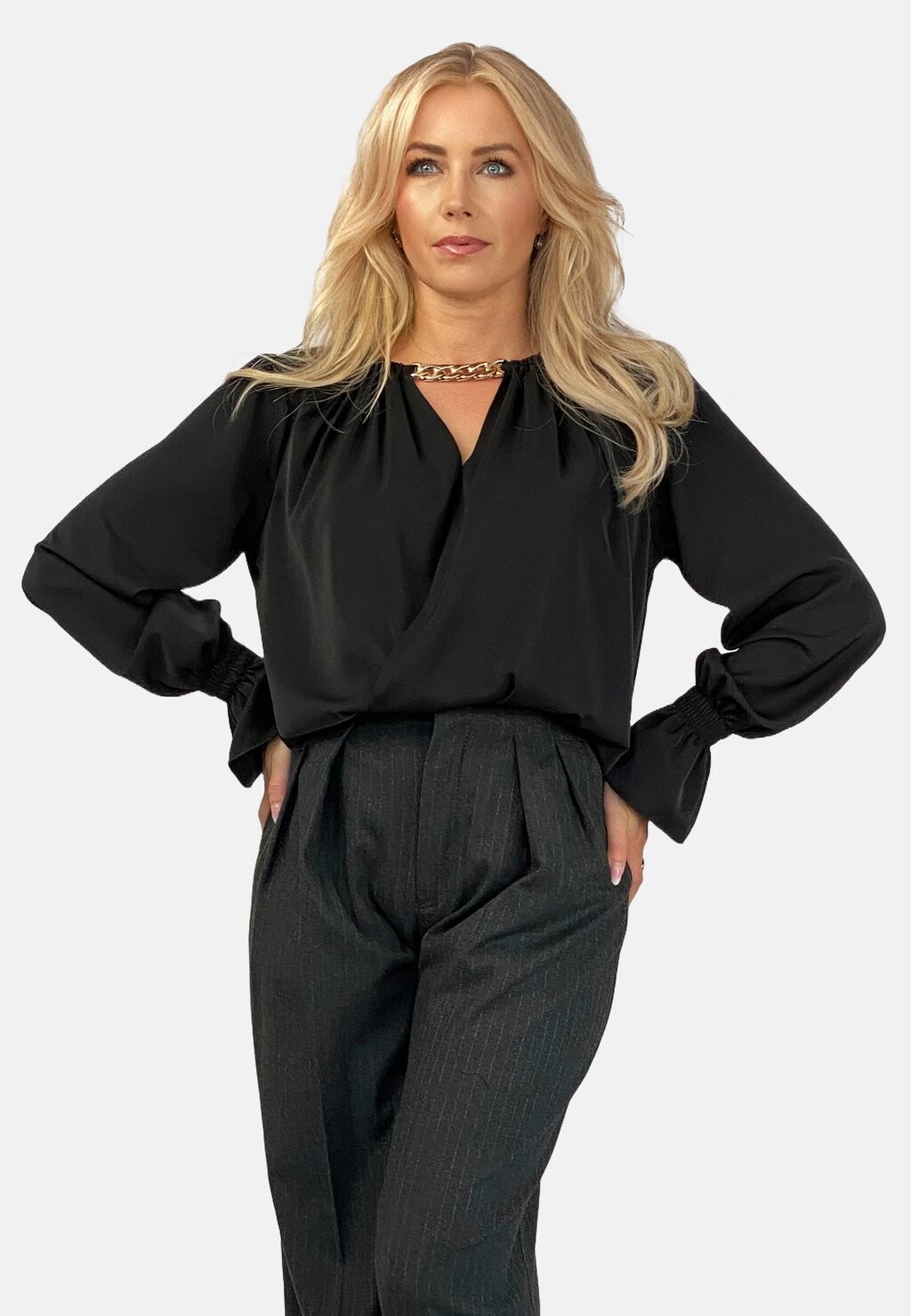 

Блузка WITH CHAIN REGINA FASHION, цвет black