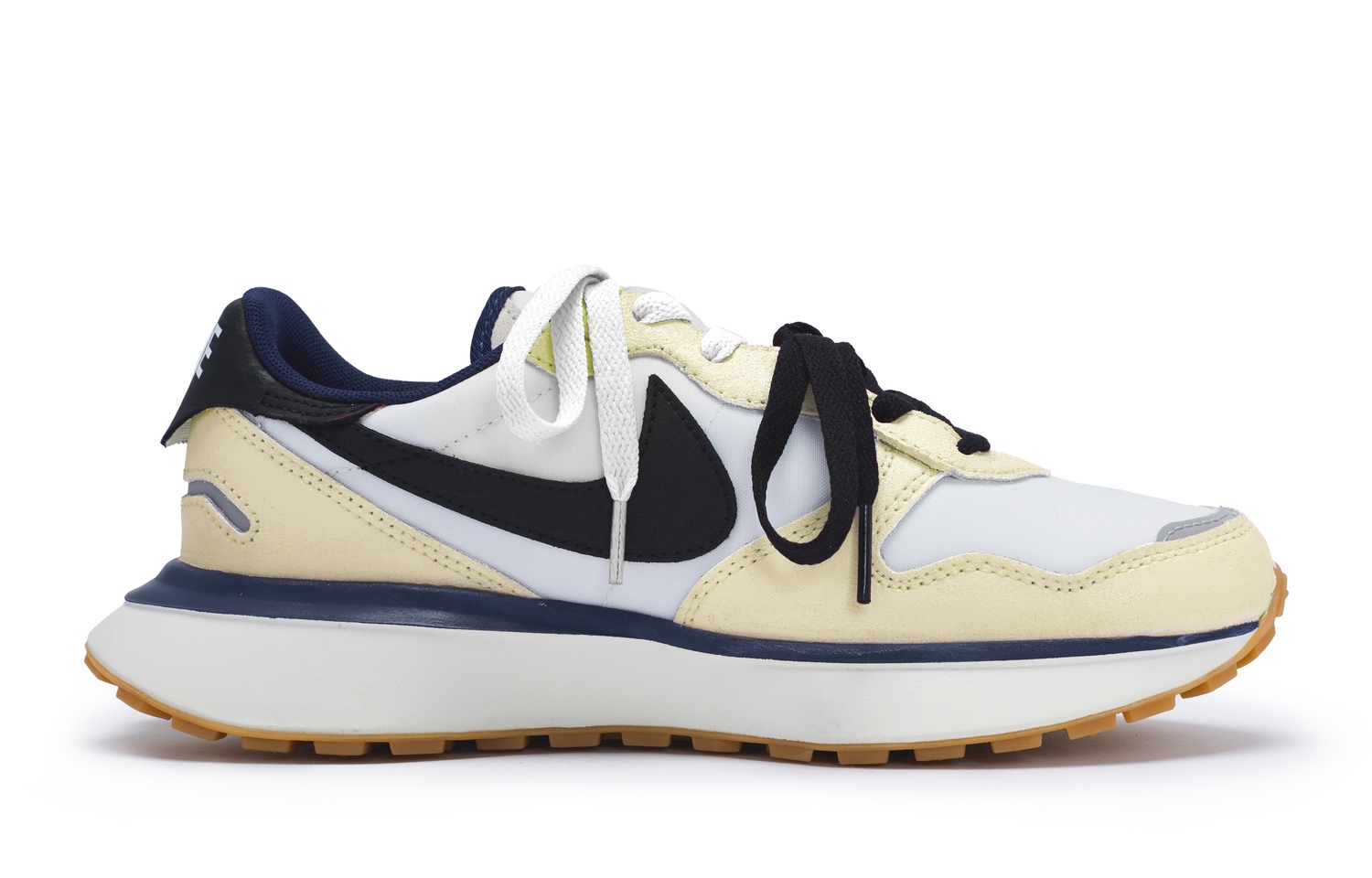 Nike Феникс Вафля Лоу Топ Беговые Кроссовки Женские Желтый Белый Черный, цвет Yellow White Black — фото 3