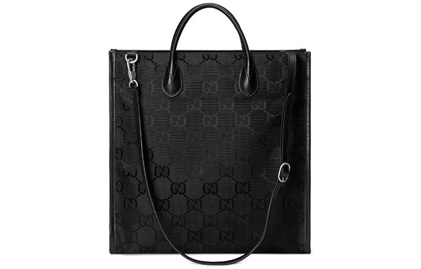 Сумка off the grid otg environmental friendly series logo leather logo nylon large capacity handbag black Gucci, черный — фото 2