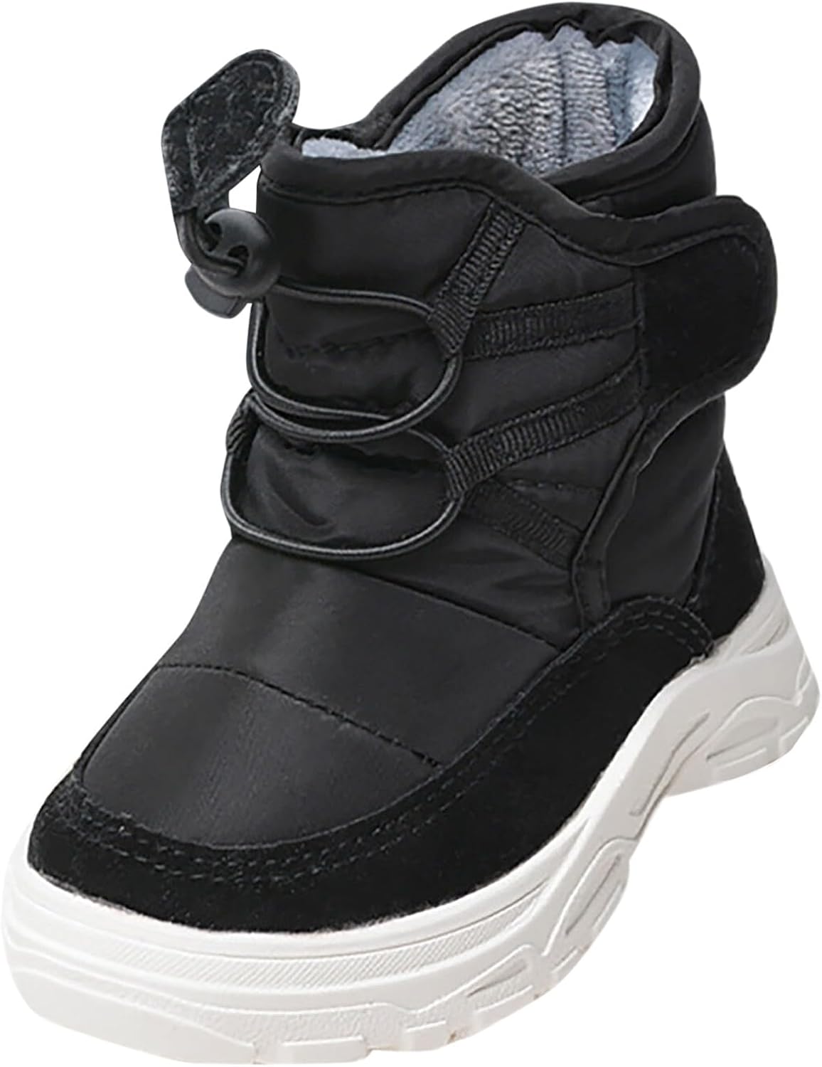 

Детские зимние ботинки для снега с утеплителем, зимние ботинки с искусственным мехом, теплые зимние унисекс обувь (малыши/маленькие дети/старшие дети) JEUROT, Black