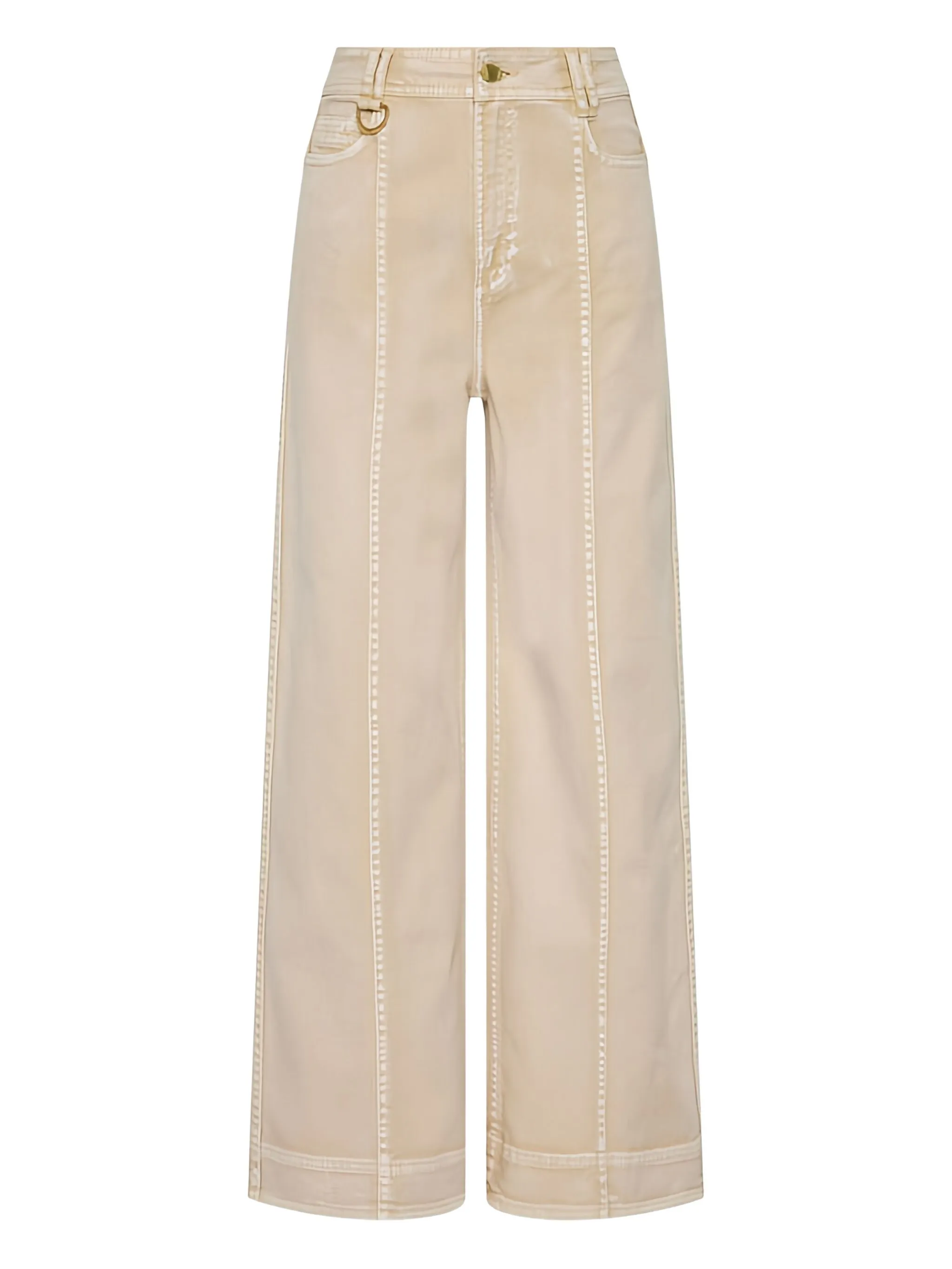 

Широкие джинсы с контрастными вставками Aje, нейтральный