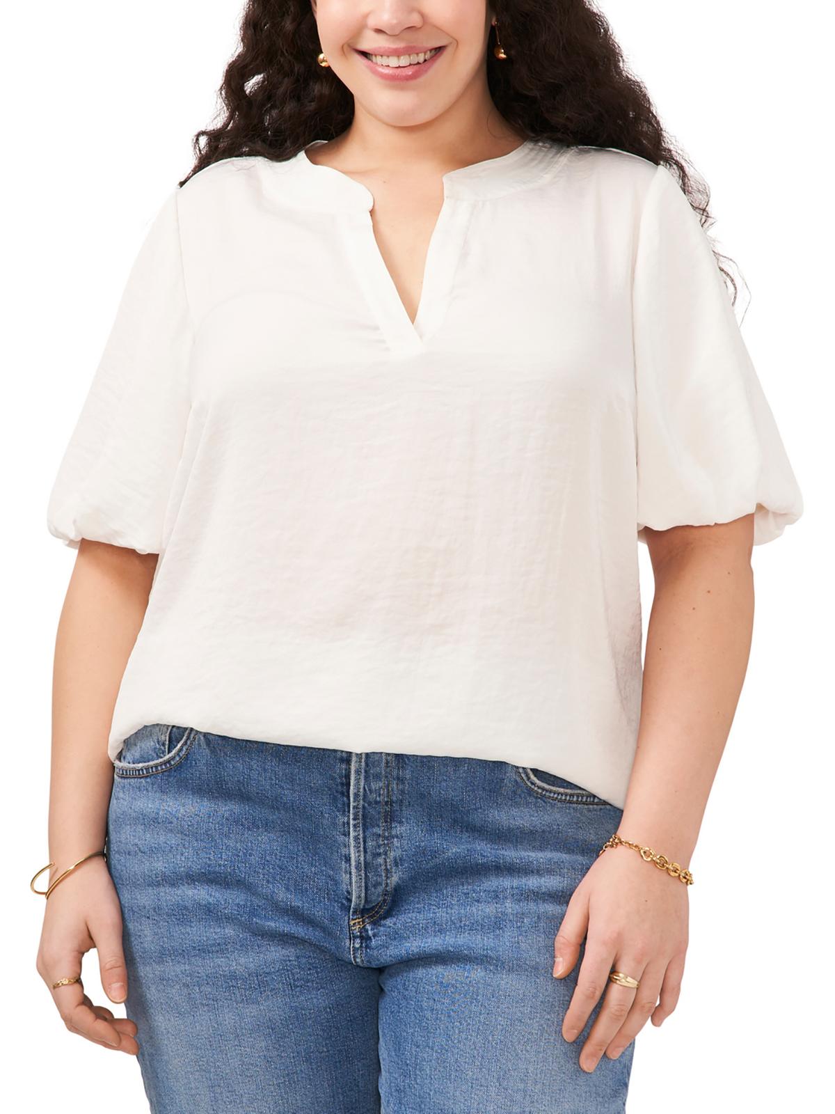 

Плюс Женский Легкий Пуловер Топ Vince Camuto, цвет new ivory