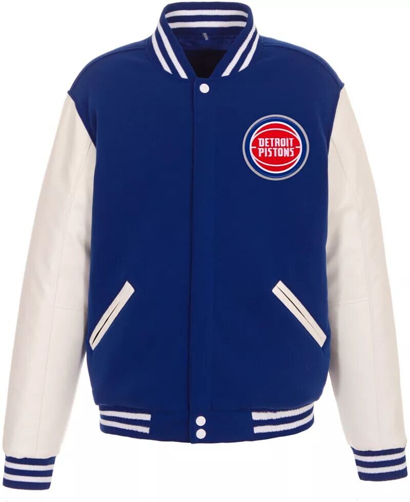 

Мужская университетская куртка Jh Design Detroit Pistons Royal Varsity