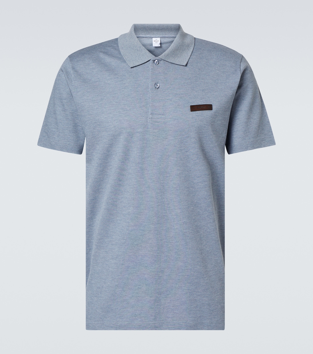 

Хлопковая поло Berluti, Titanium Blue