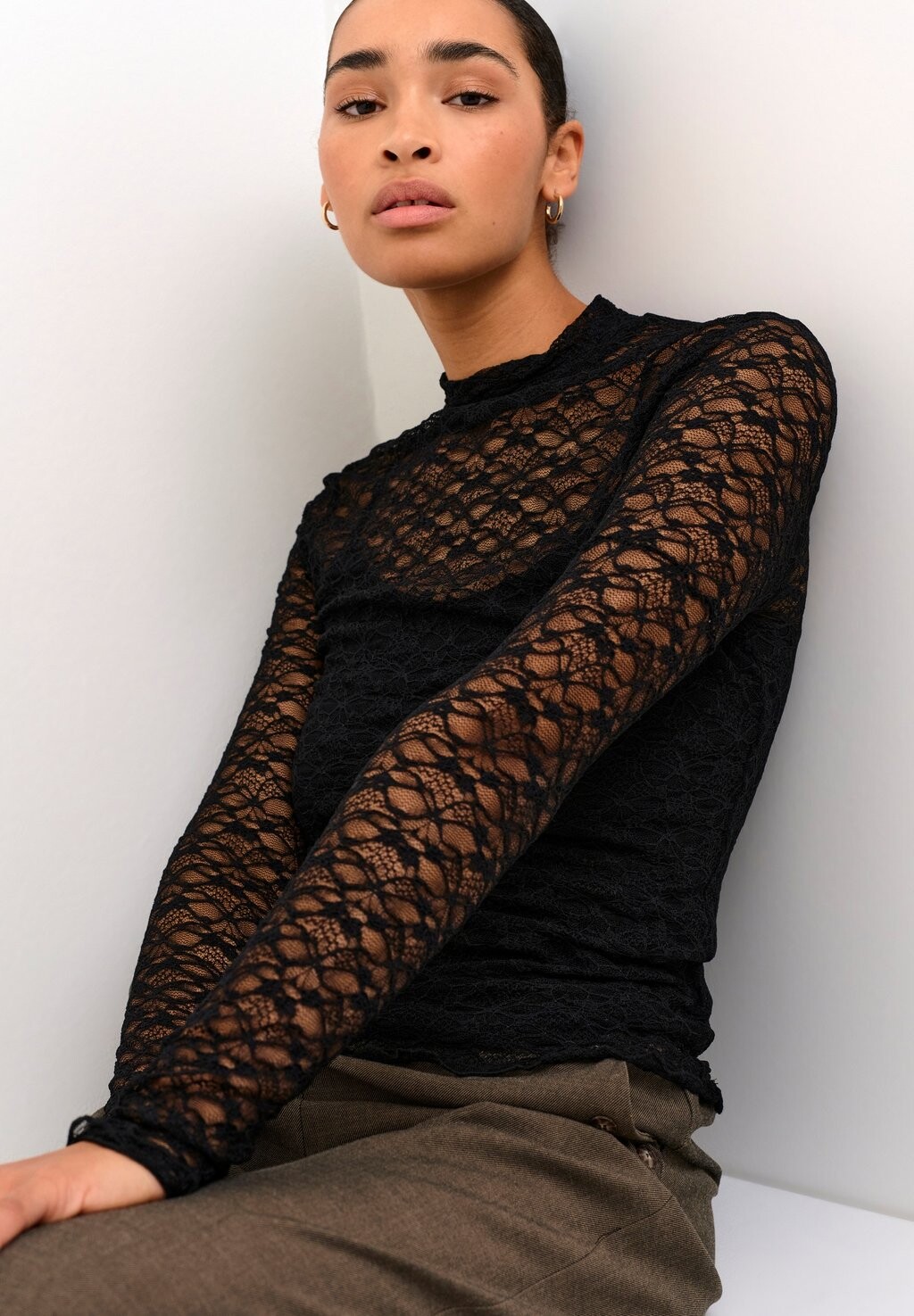 

Блуза KAJOLIA Kaffe, цвет Mottled Black