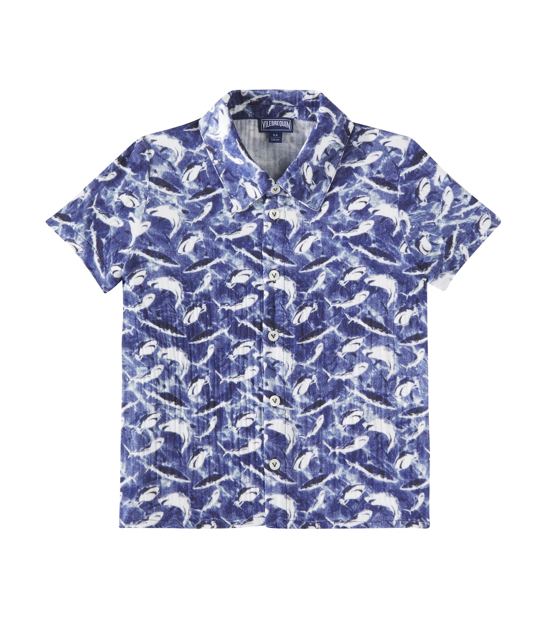 

Хлопковая рубашка Vilebrequin Kids, Bleu Marine