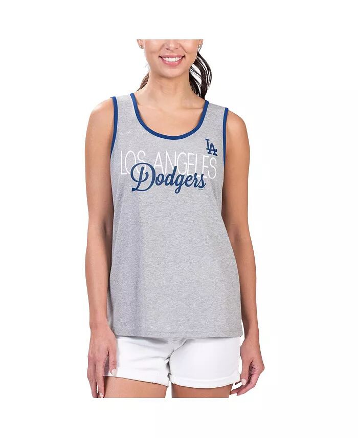 

Женская серая майка Los Angeles Dodgers Fastest Lap G-III 4Her by Carl Banks