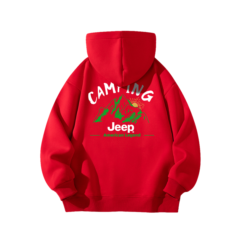 

Свитшот для подростков Jeep, new year красный fleece-lined
