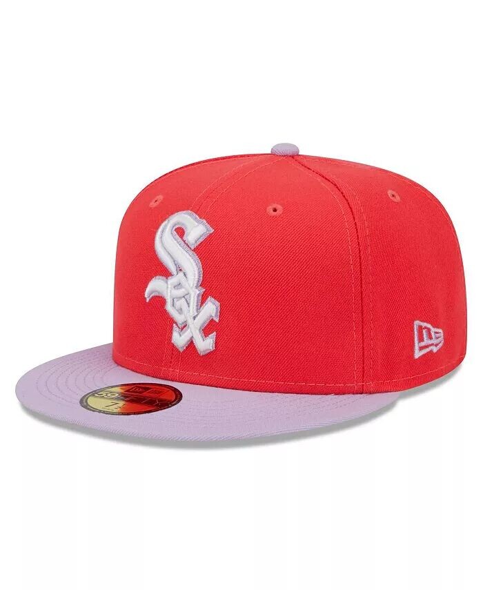 

Мужская красно-лавандовая двухцветная шляпа Chicago White Sox Spring Color 59FIFTY с приталенной шляпой New Era, красный