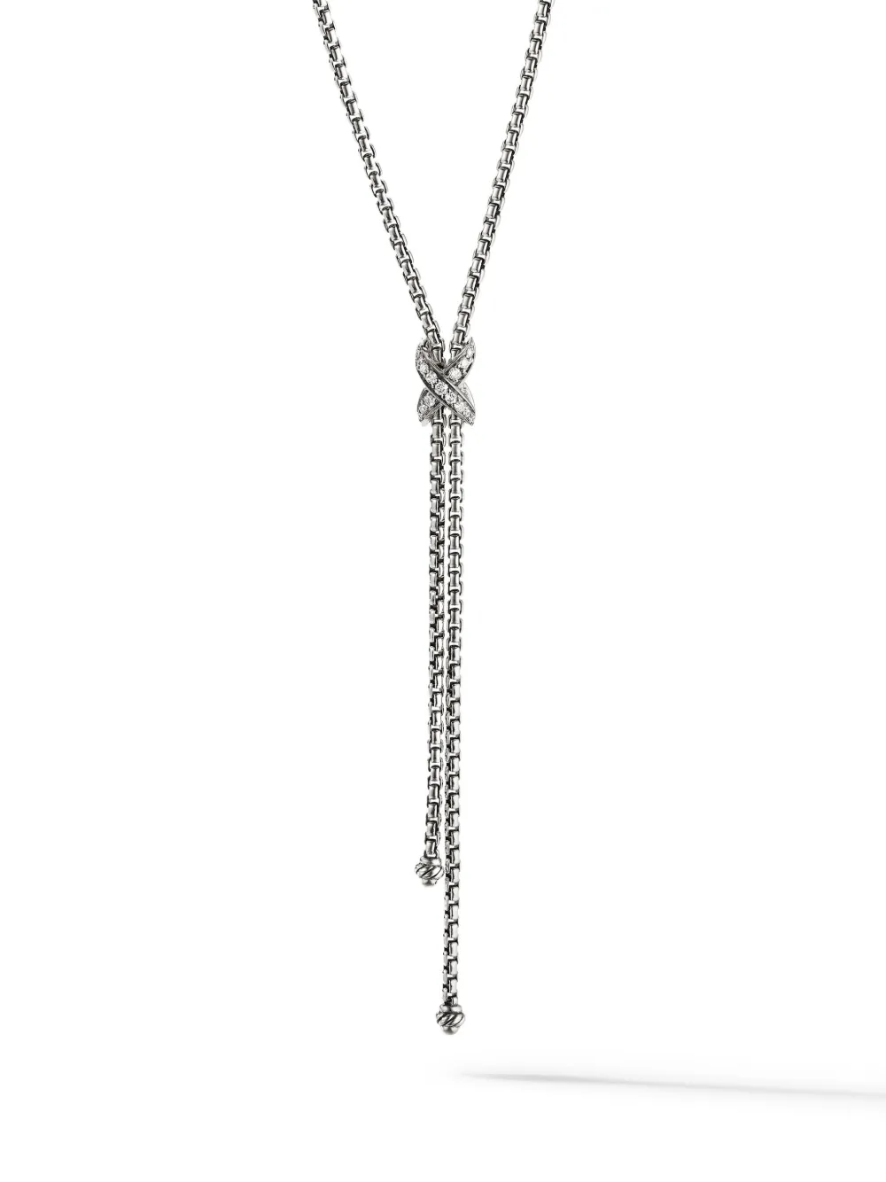 

Серебряное колье Petite X Larial с бриллиантами David Yurman, серебяный