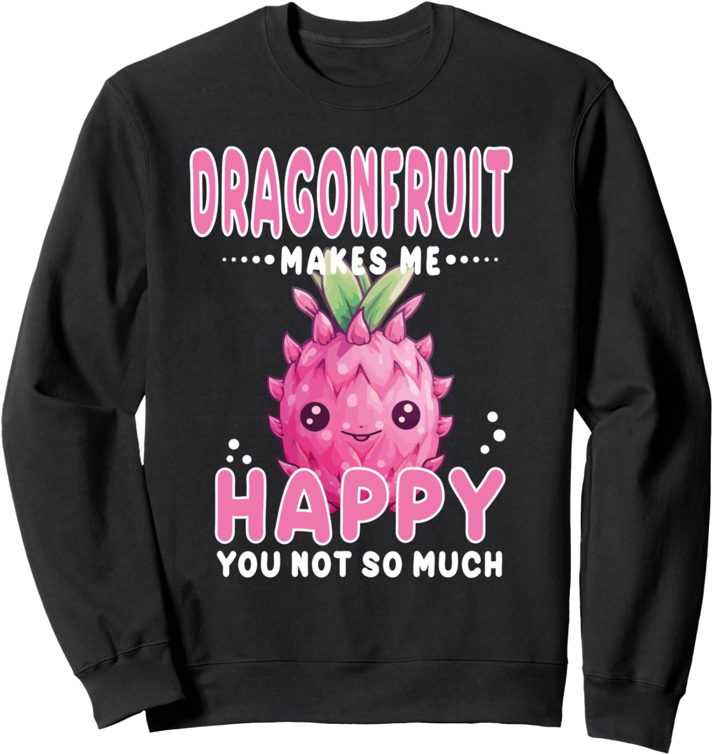 

Милый дизайн с изображением драконьего фрукта - Забавная толстовка с драконьим фруктом Dragonfruit Kawaii Food Design, черный