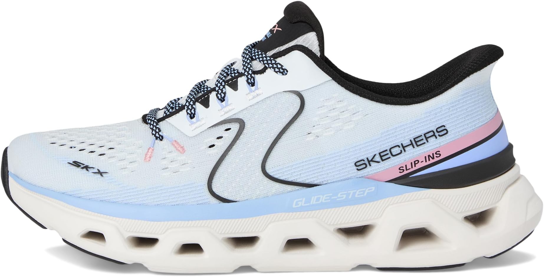 Кроссовки SKECHERS Glide-Step Altus Adrenaline Rush Hands Free Slip-Ins, цвет White Multi — фото 4
