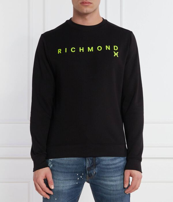 

Толстовка Richmond X Regular Fit Wearly, черный / салатовый