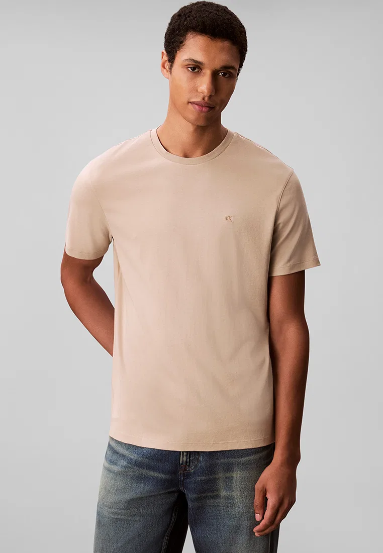 Футболка с вышивкой, хлопок, Calvin Klein Jeans