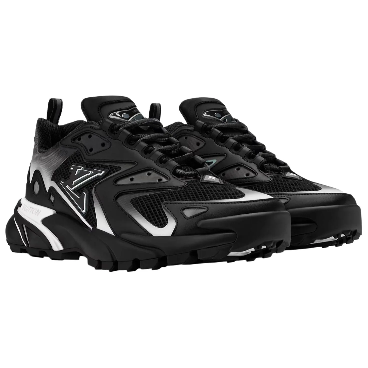 LOUIS VUITTON Кроссовки мужские Runner Tatic Cow Leather, Leather Low top Casual Black — фото 4
