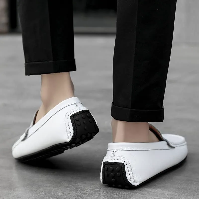 

Мужские классические мокасины Santimon с перемычкой, многокрасочные, для вождения, белый