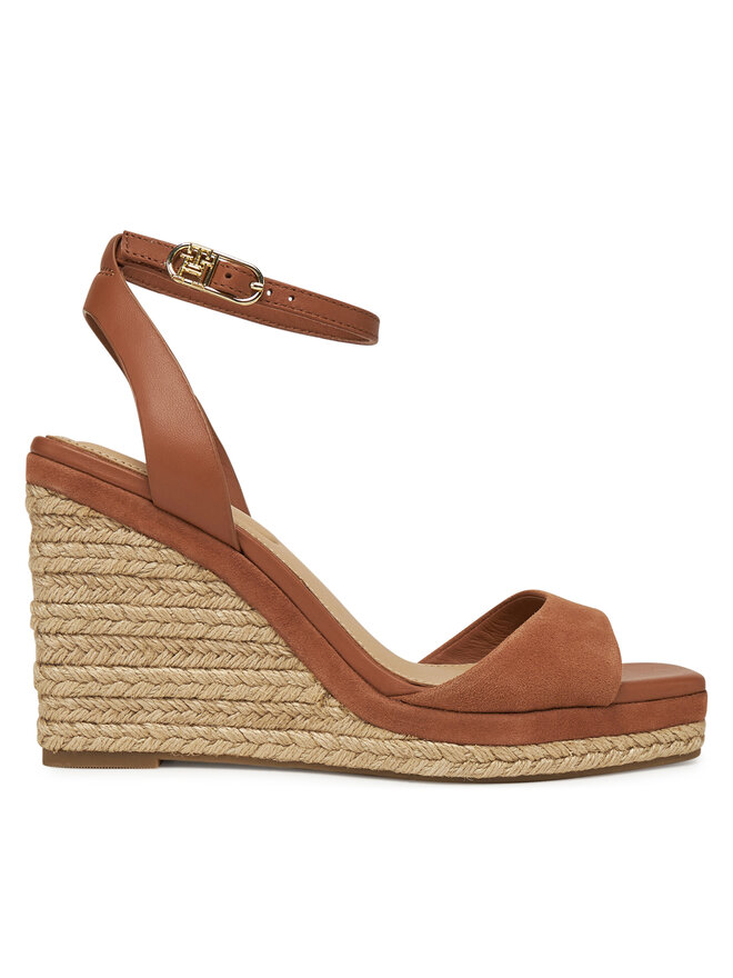 Эспадрильи Leather & Suede High Wedge Espad FW0FW08803 Tommy Hilfiger, коричневый