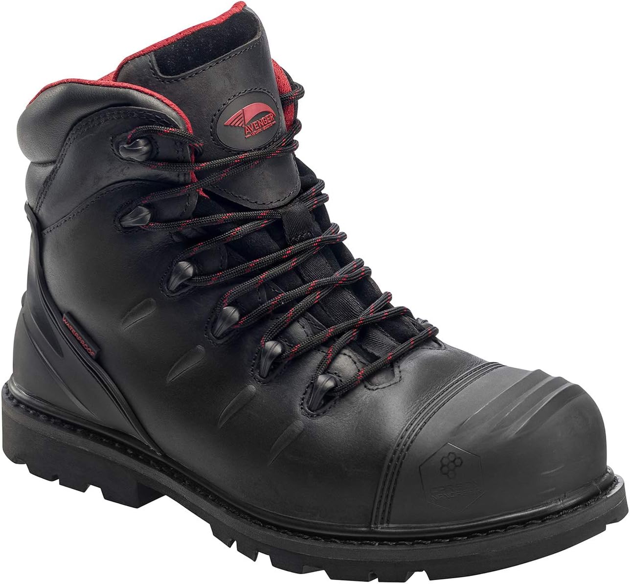 FSI FOOTWEAR SPECIALTIES INTERNATIONAL мужские 6" кожаные ботинки с углеродным носком, водонепроницаемые, защищающие от электричества, противоскользящие, черный — фото 2