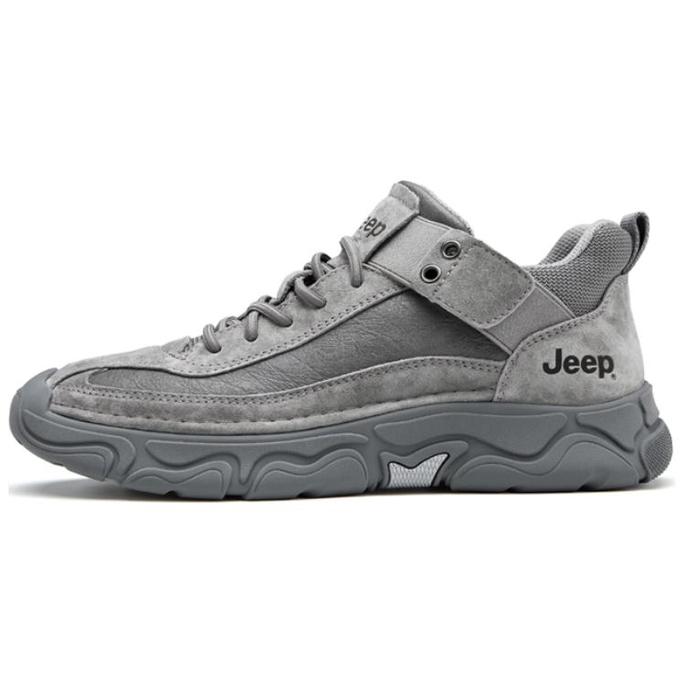 

Износостойкие противоскользящие повседневные туфли мужские серые Jeep