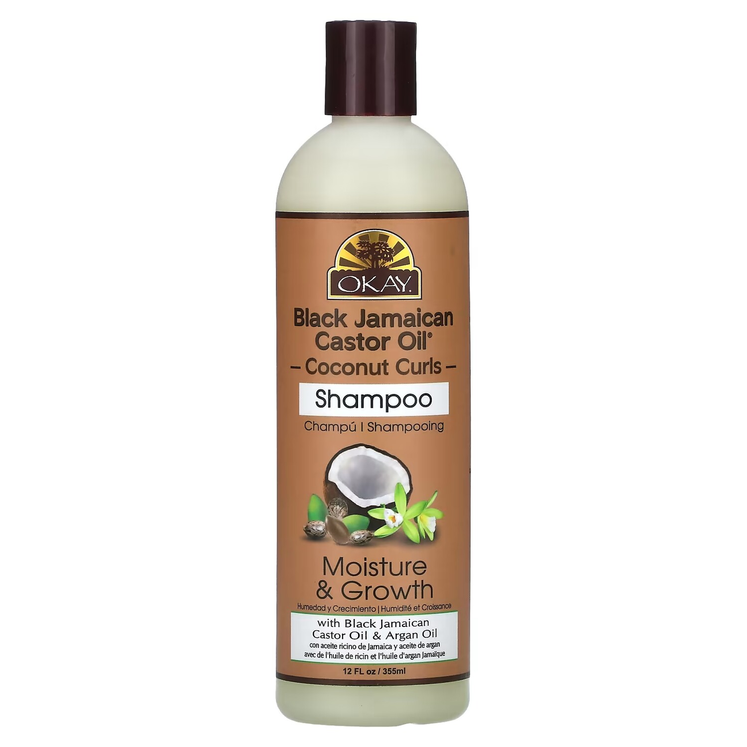 

Шампунь Okay Pure Naturals Black Jamaican Castor Oil Coconut Curls, 355 мл