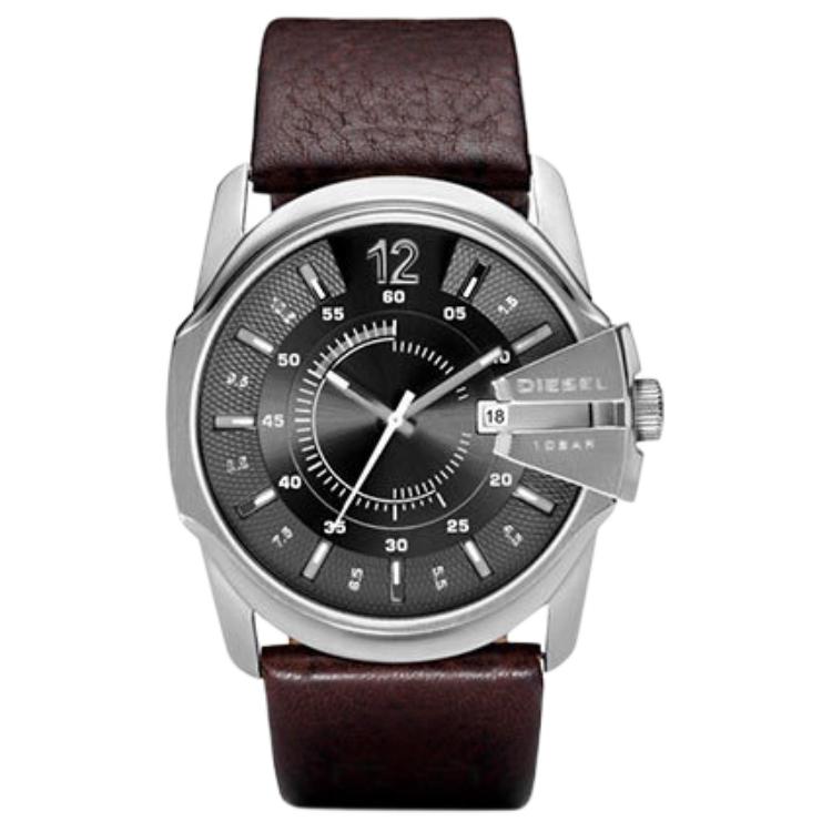 

DIESEL Часы Armor Series Wrist Watch Quartz Movement Leather Strap 45mm Black Dial Unisex