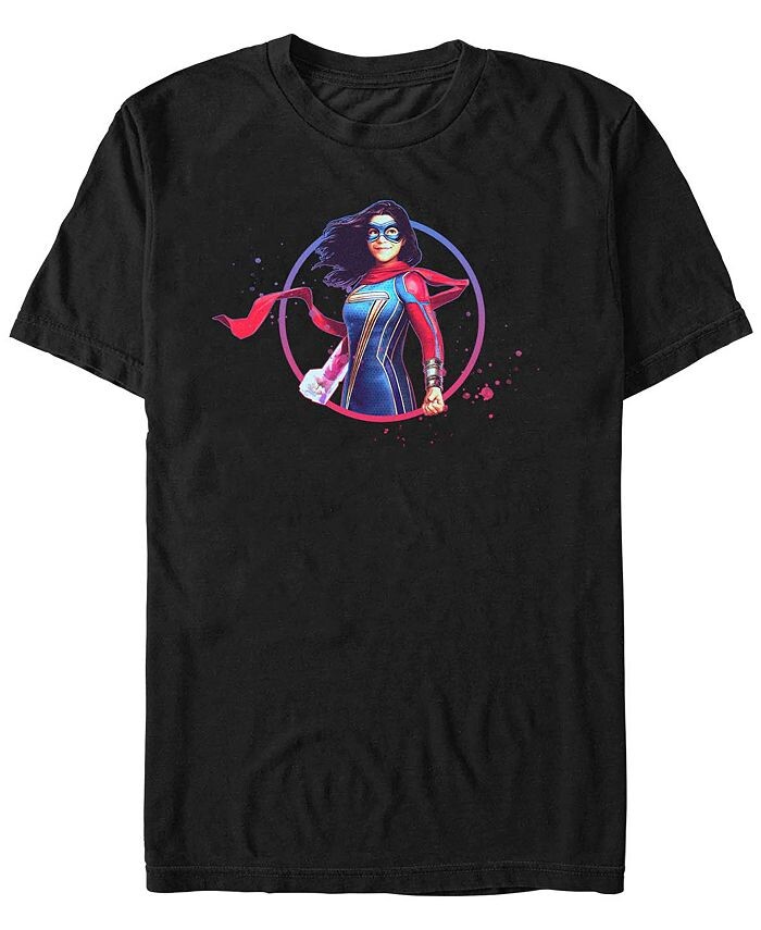 

Мужская футболка с коротким рукавом Marvel Likeness Ms. Marvel Hero Shot Fifth Sun, черный