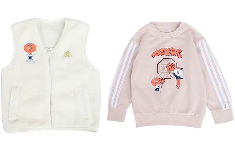 

Детская повседневная спортивная одежда Adidas, белый/розовый
