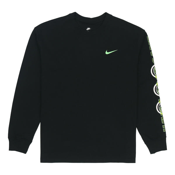 

Футболка как m nsw gc ls футболка алфавит узор печать athleisure casual спортивные длинные рукава Nike, черный