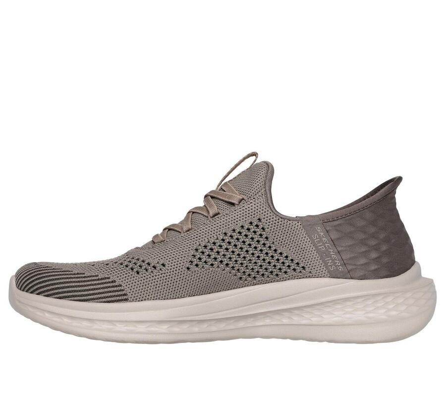 SKECHERS Мужские кроссовки SLADE QUINTO цвета хаки/коричневый — фото 4