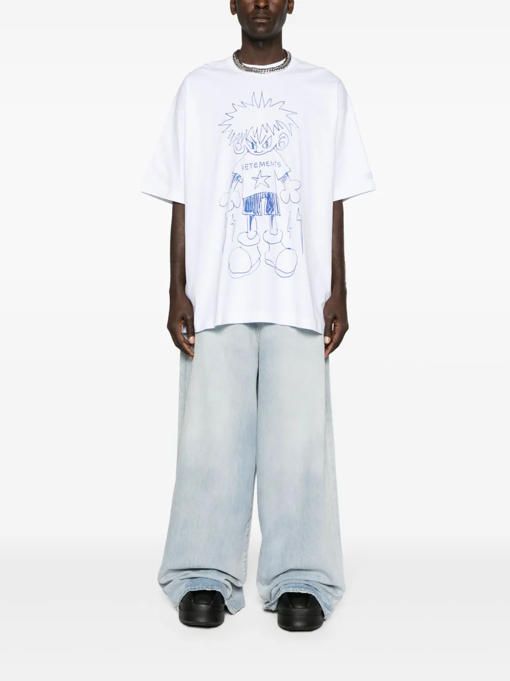 Джинсы Big Shape свободного кроя VETEMENTS, синий — фото 2