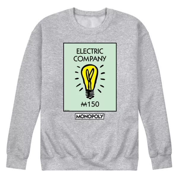 

Мужская флисовая толстовка с логотипом компании Monopoly Electric Licensed Character, серый