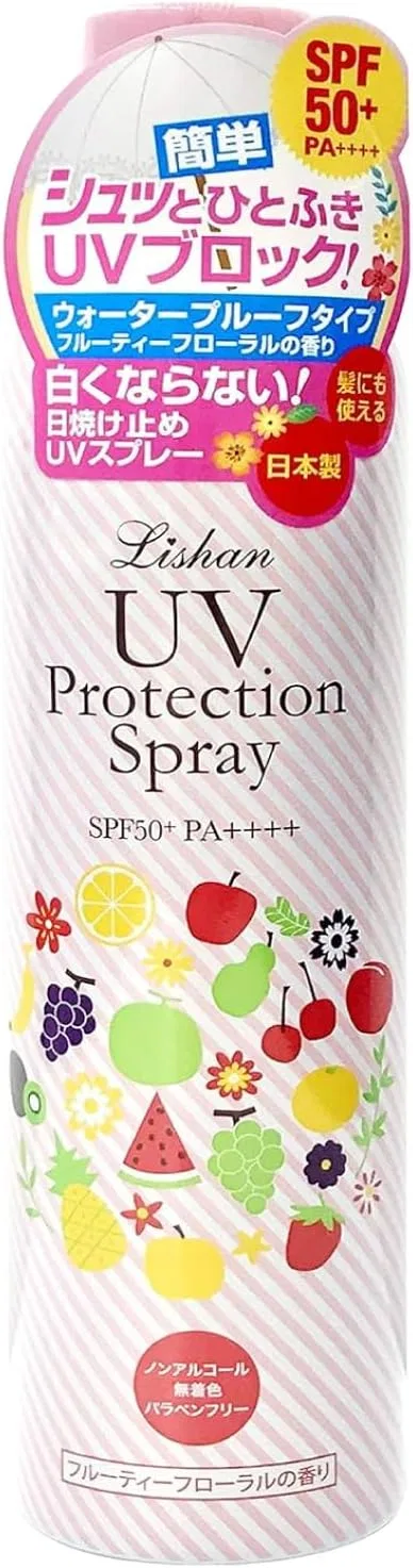 Солнцезащитный спрей SPF50+ PA++++ Lishan, 3 шт по 250 мл, фруктово-цветочный аромат — фото 2