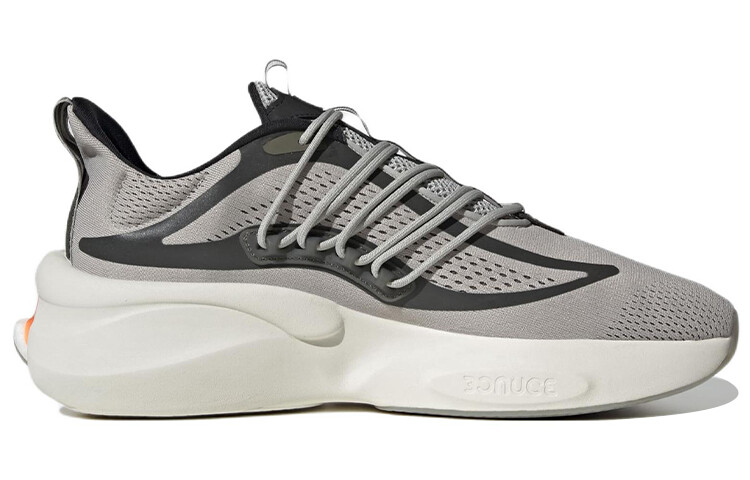 Кроссовки мужские ALPHABOOST V1 с низким верхом, серые/зеленые/оранжевые Adidas — фото 2