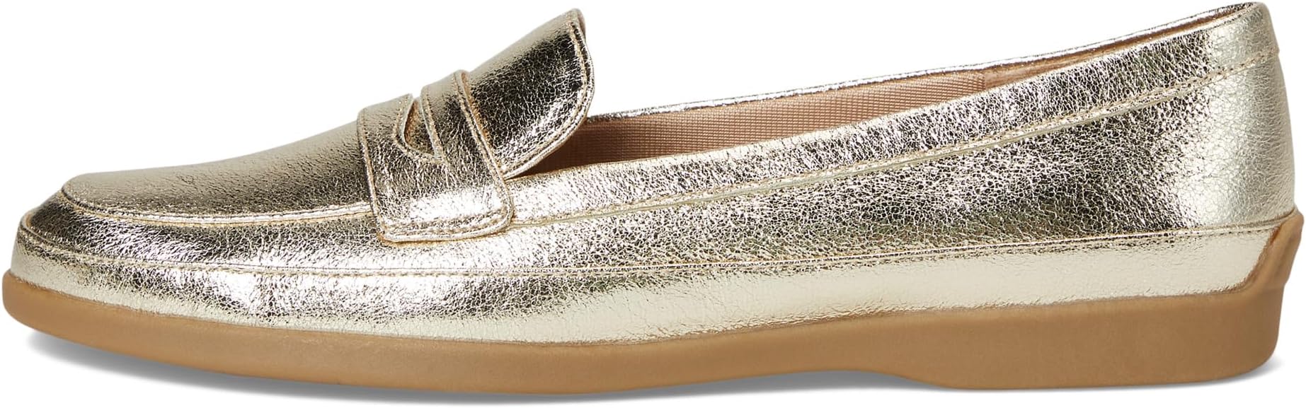 Лоферы LifeStride Malta, цвет Platino Gold Metallic — фото 4