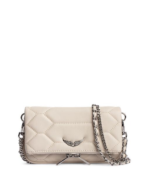 

Стеганый кожаный клатч Rock Flash Zadig & Voltaire, цвет White