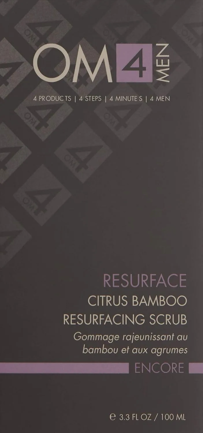 Organic Male OM4 Resurface: Citrus Bamboo Resurfacing Scrub - Mens Gentle Exfoliator Renews Hydrates Skin 93.56 г (1 шт.) — фото 2