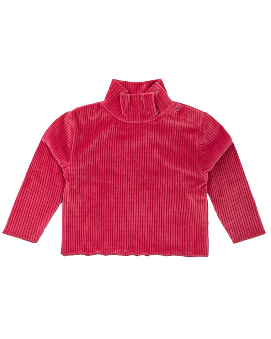 

Monica + Andy ребристый велюровый водолазка, розовый