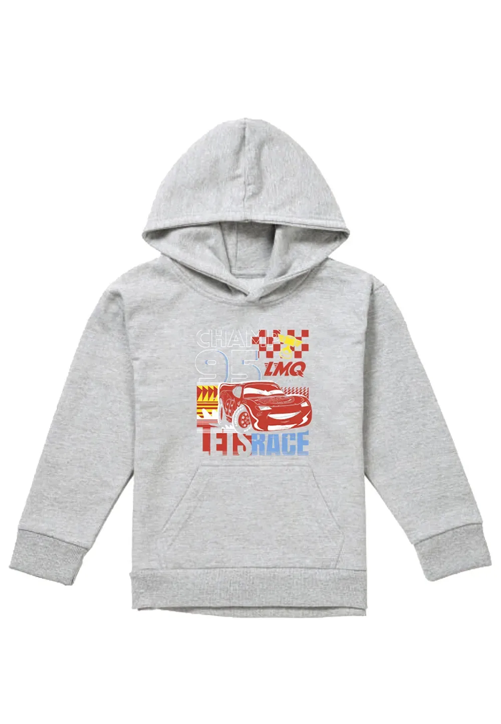 Детская худи Cars Lets Race, хлопок/полиэстер, Disney, серый