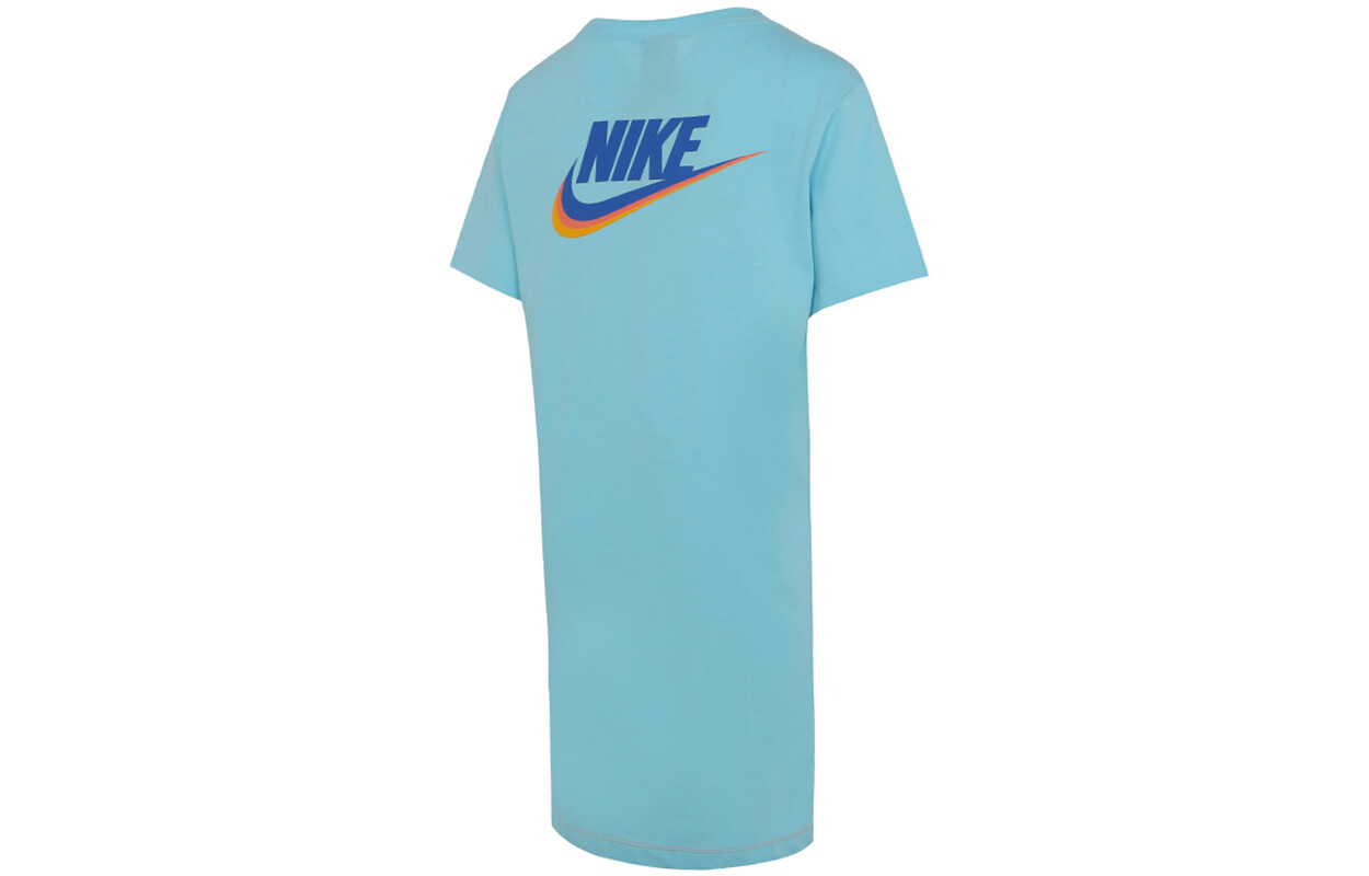 Платье с короткими рукавами женское розовое и голубое Nike — фото 2