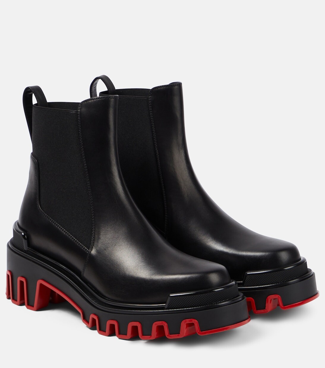 Кожаные ботильоны marchacroche dune Christian Louboutin, черный
