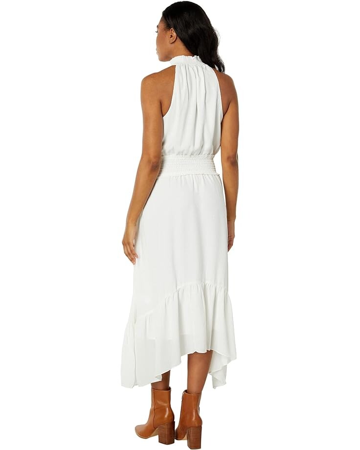 

Платье 1.STATE Smocked Neck Halter Midi Dress, цвет New Ivory