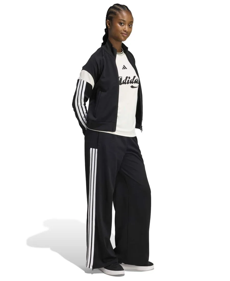 Женская облегающая спортивная куртка Tiro Adidas, черный/off белый/белый — фото 2