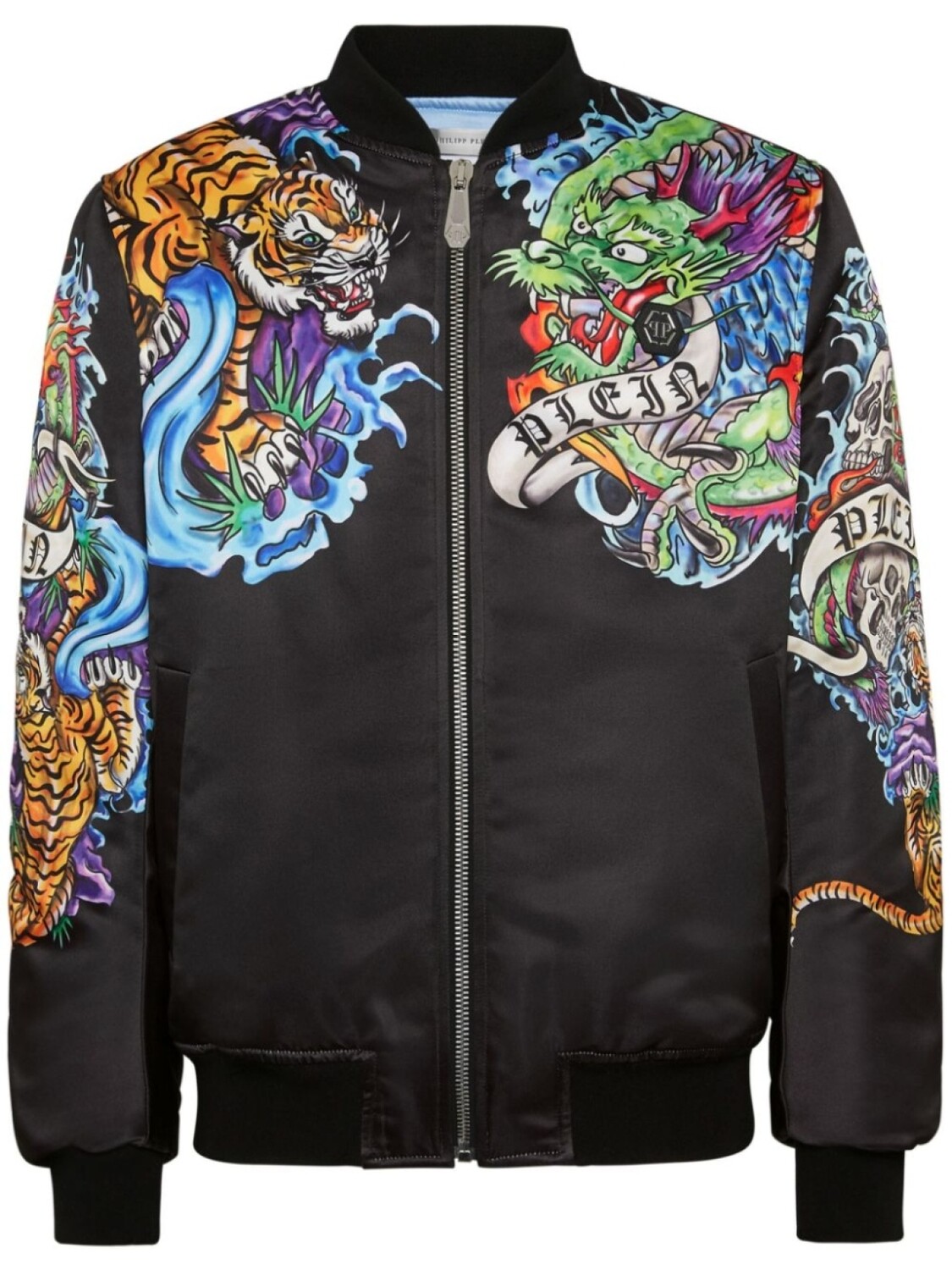 

Philipp Plein бомбер с принтом, черный