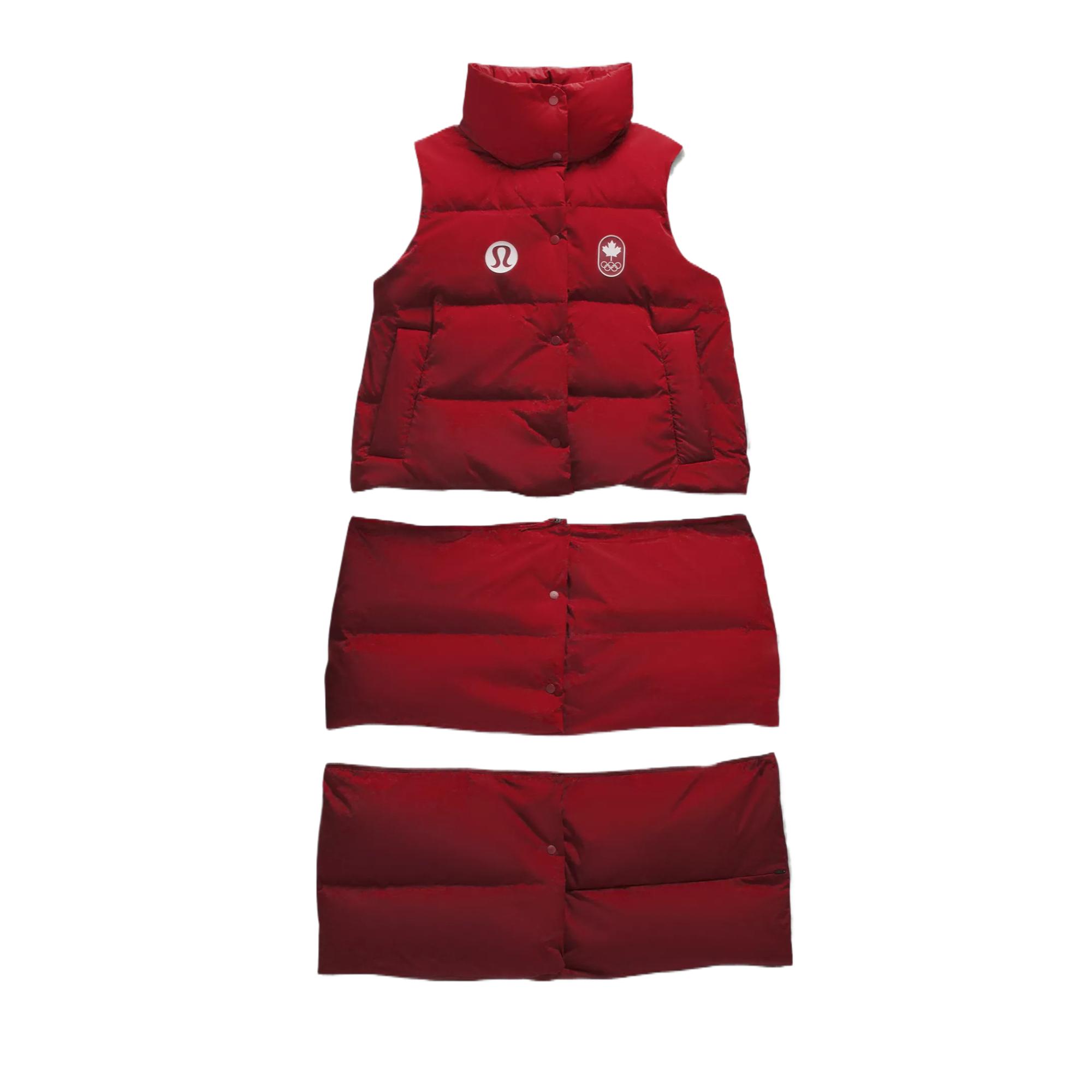 

Lululemon Канадская коллекция трансформируемая парка жилет куртка женская спортивная темно-красная, Dark Sports Red (DarkSportRed)